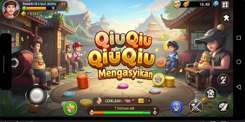 Tampilan menarik dari gameplay QiuQiu di CORLA188.