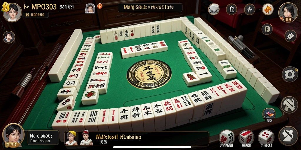 Tampilan menarik dari permainan Mahjong yang seru.